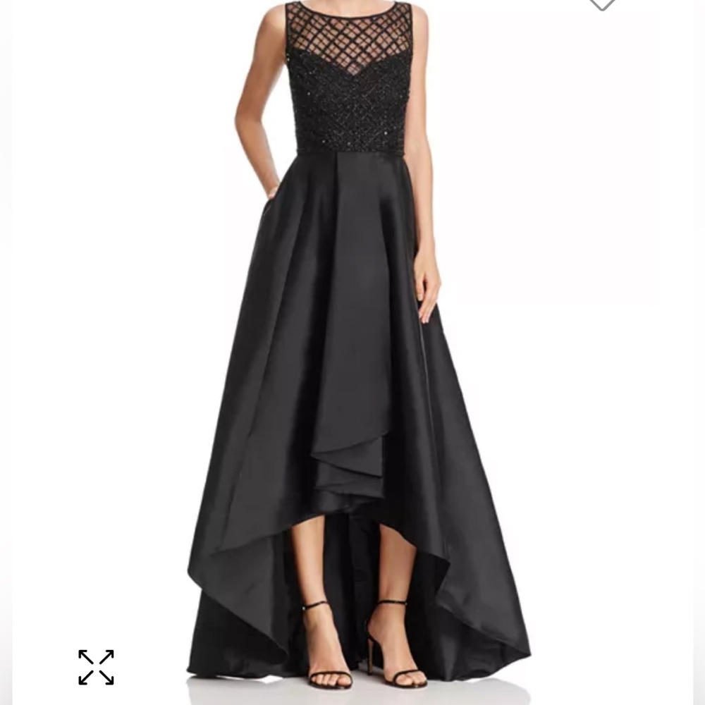 ADRIANNA PAPELL Beaded-Bodice High/Low Gown Women